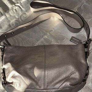 Coach Taupe Leather Shoulder Bag